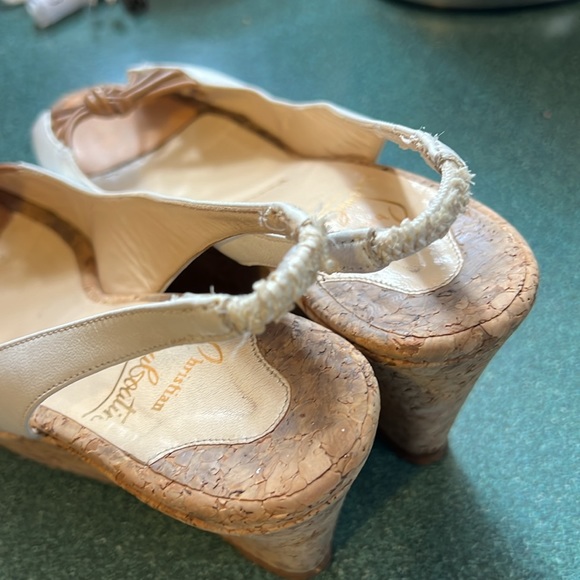 Christian Louboutin Cork Wedge Heels 38 - Picture 11 of 11